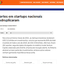 Aportes em startups nacionais quadruplicaram